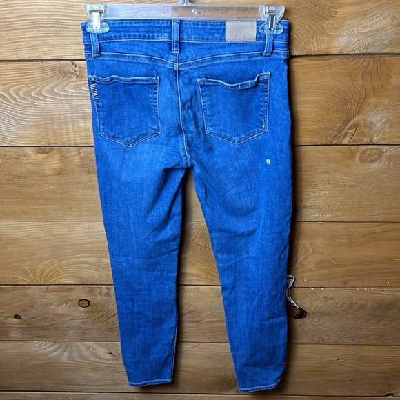 Paige‎ Womens jeans 28 Blue Verdugo Crop Stretch Distressed premium denim holes - Picture 5 of 11